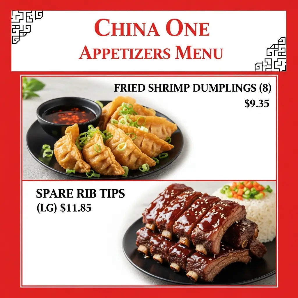 China-One-Appetizers-Menu
