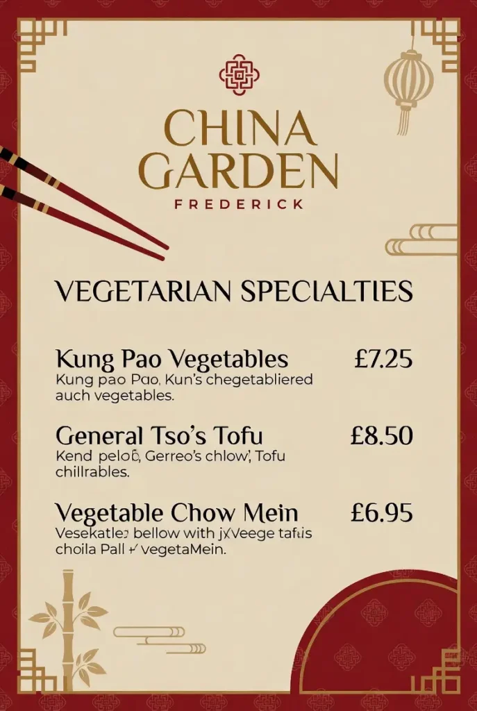 China-Garden-Frederick-Vegetarian-Menu